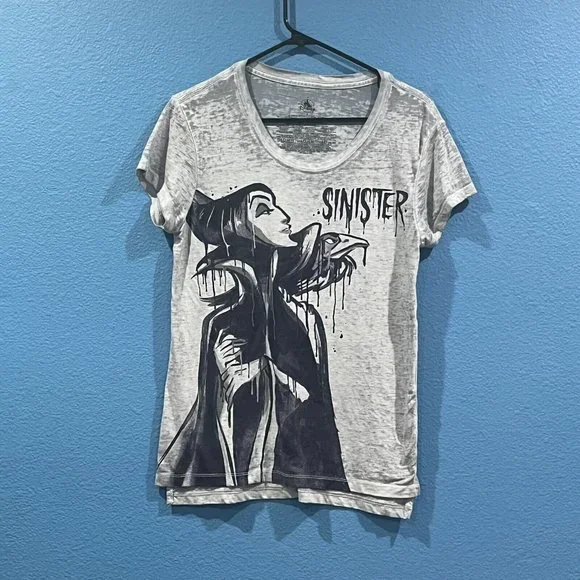 Disney Parks Maleficent Sinister Graphic Shirt Women Small Small Pulls In Back - Picture 12 of 12